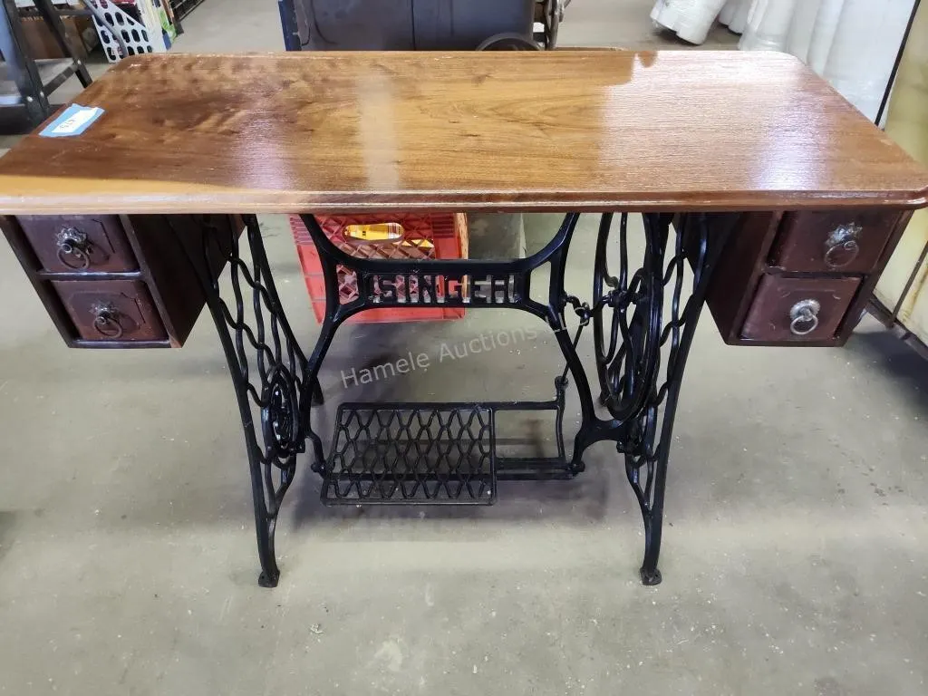 Singer treadle sewing machine table