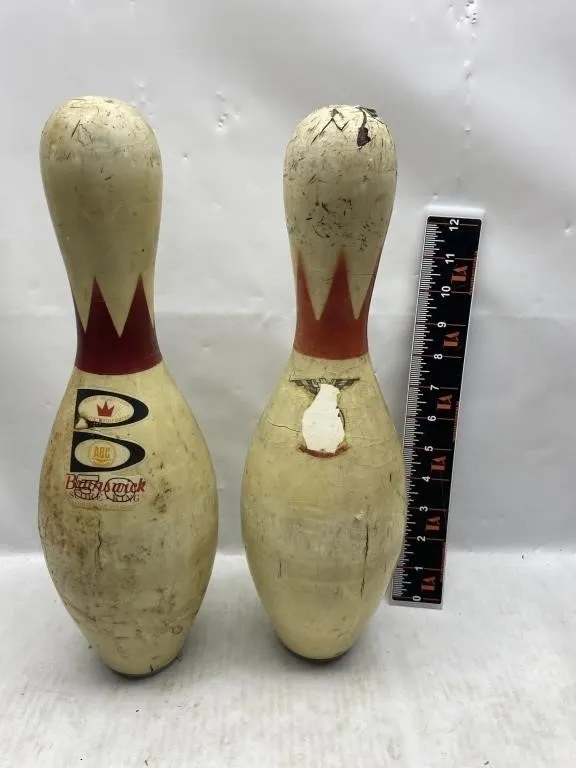 Pair of Brunswick ABC Bowling Pins