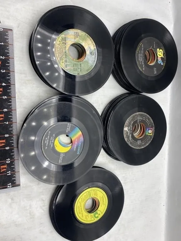 Lot of 45 RPM Vinyl Records