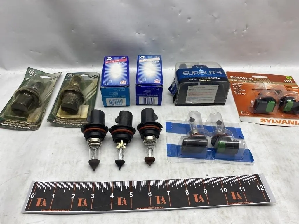 Assorted Headlight Bulbs - GE, NAPA, Sylvania,