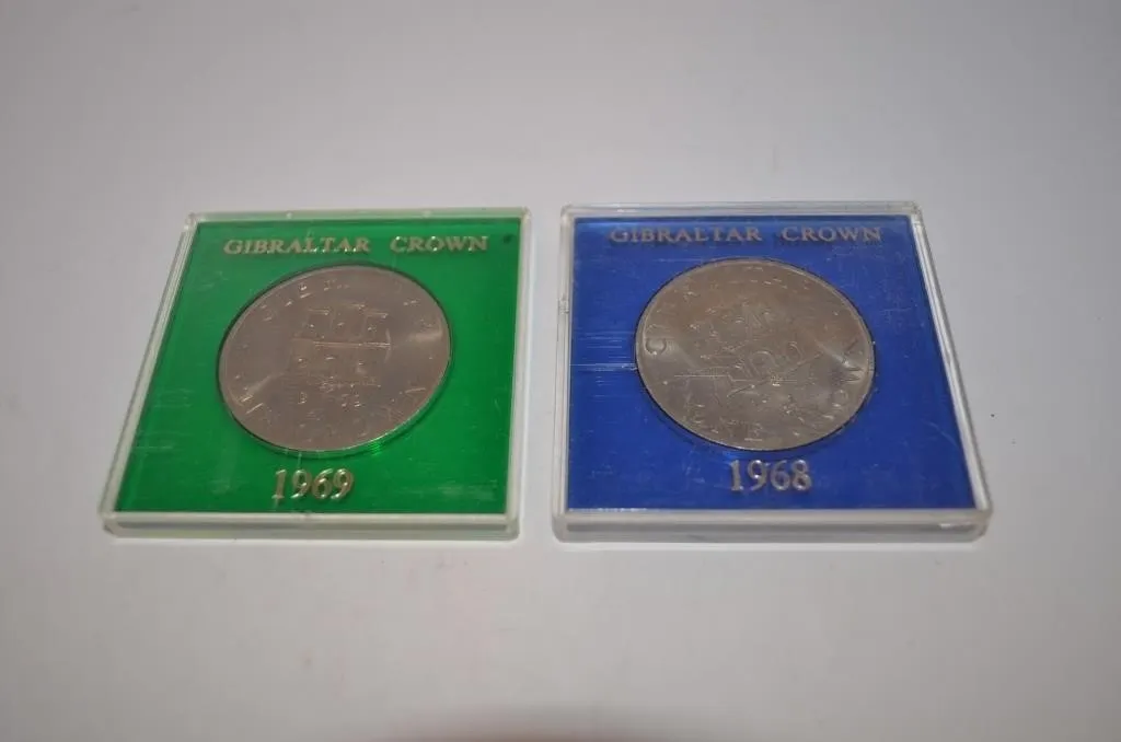 1969 Gibraltar Crown & 1968 Gibraltar Crown