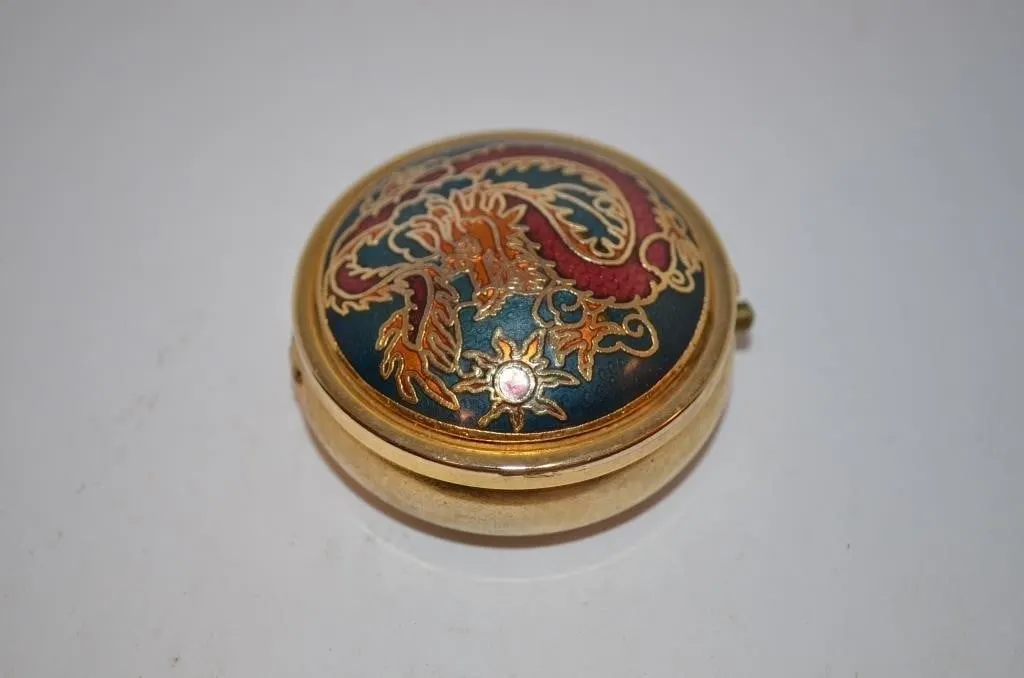 vintage Chinese cloisonné enamel trinket or pill
