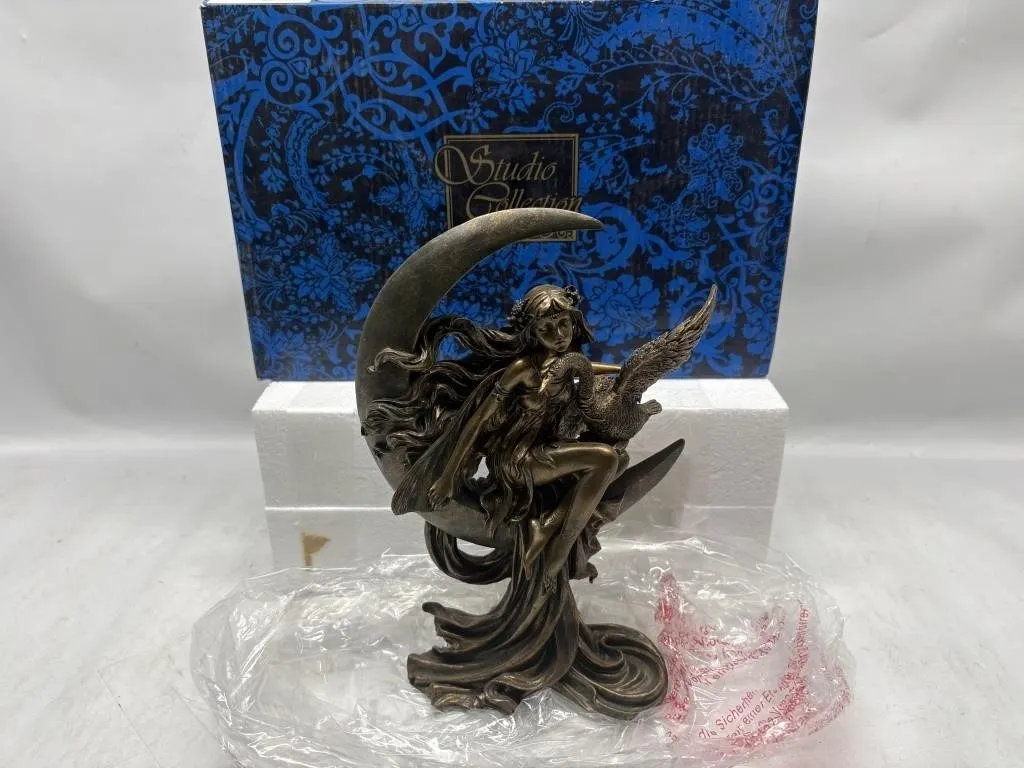 Studio Collection Moon Fairy with Swan Figurine