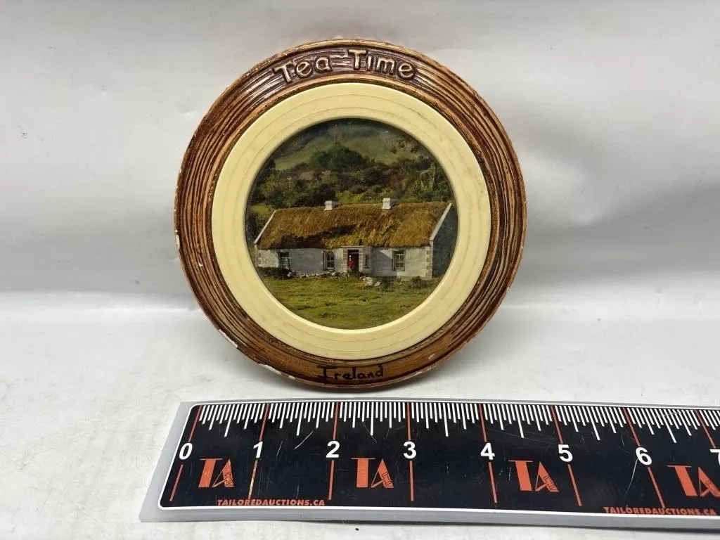Tea Time Ireland Chalkware Wall Plaque, Marion