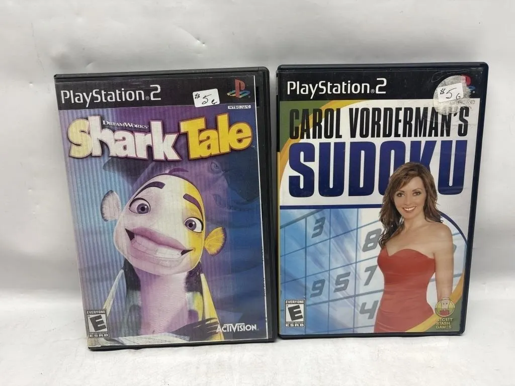 PS2 Shark Tale & Carol Vorderman's Sudoku Games