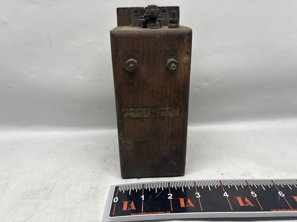 Antique Wooden Ignition Coil / Buzzer Box