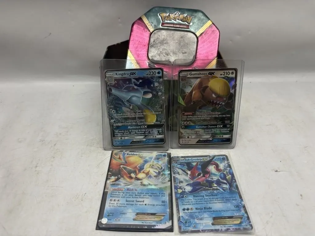 Pokémon GX/EX Card Lot with Tin (4 cards)