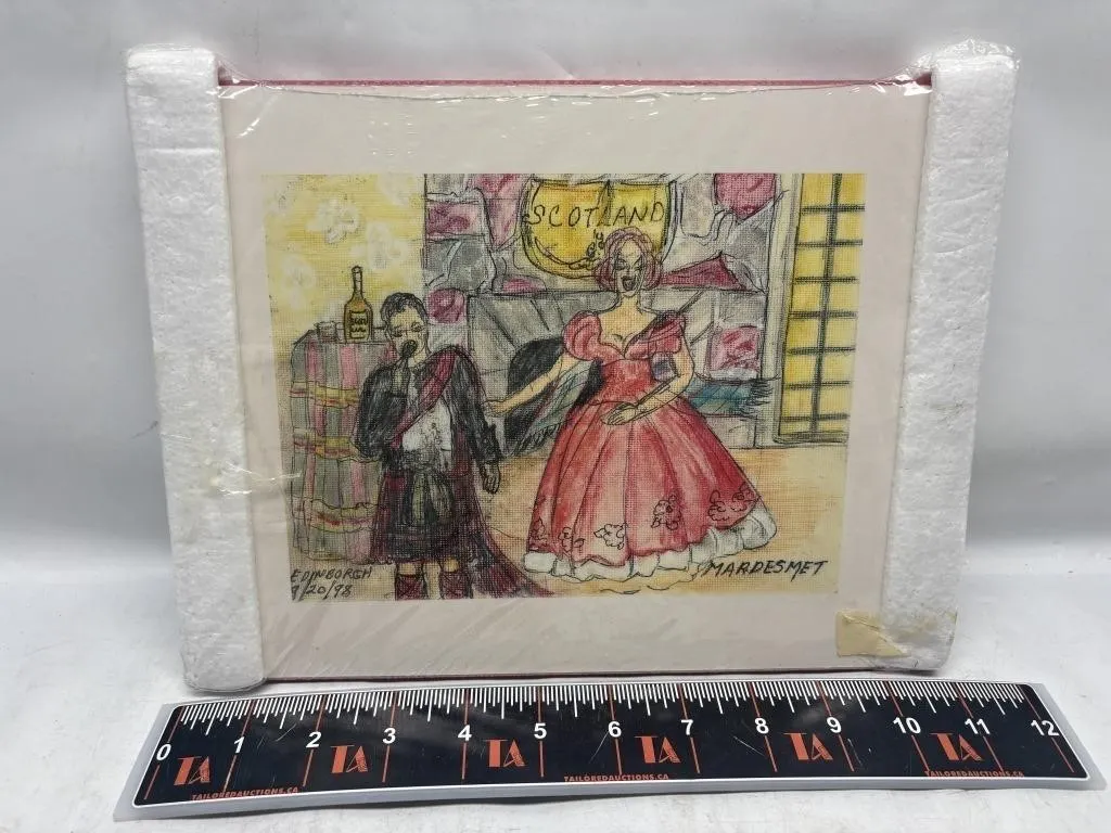Signed Scotland Edinburgh Art Print, Mardesmet