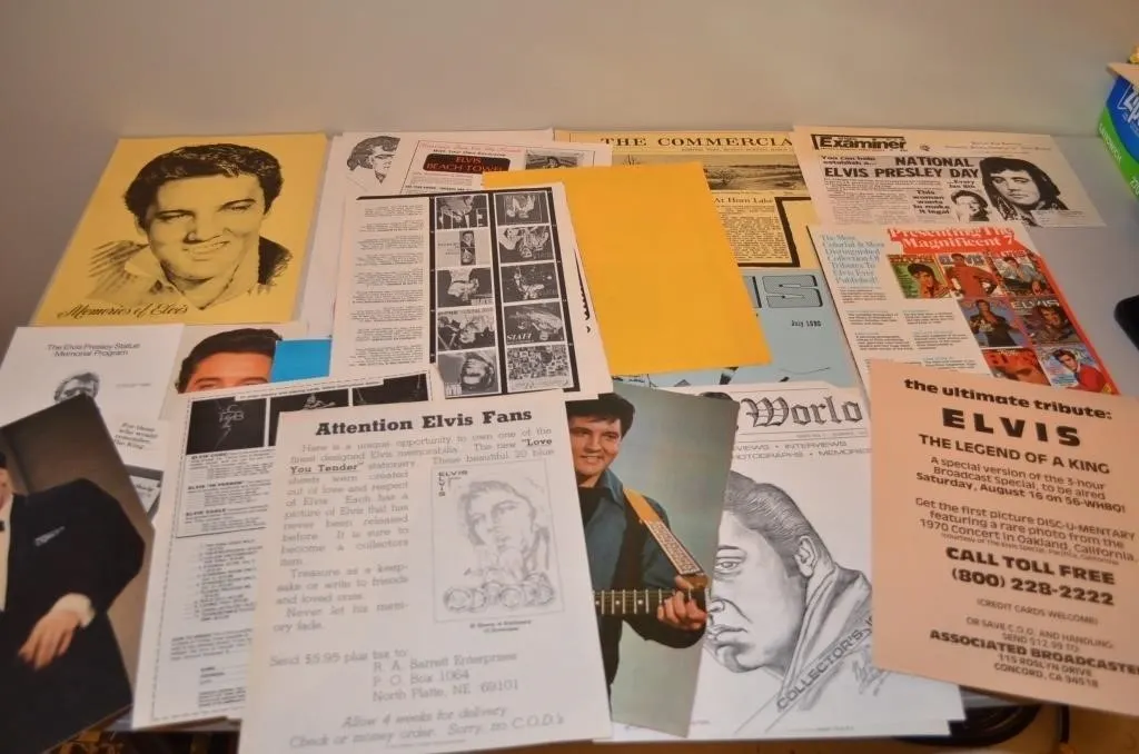 Elvis Presley memorabilia, including news