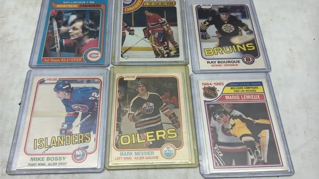 NHL Hockey card lot Lafleur Dryden Lemieux Messier