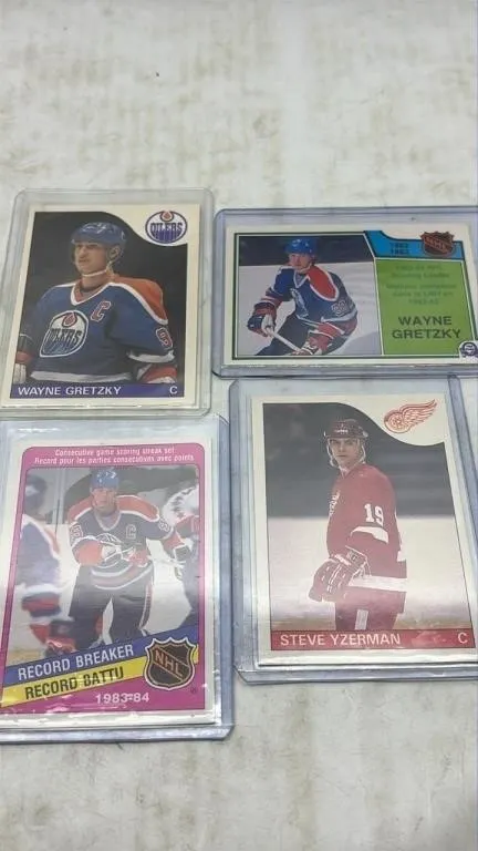 1980s NHL Hockey card lot Gretzky Yzerman