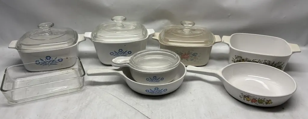 Corning Ware Cornflower & Spice of Life Cookware