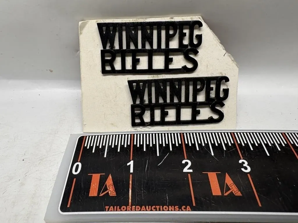Winnipeg Rifles Cap Badges (Pair)