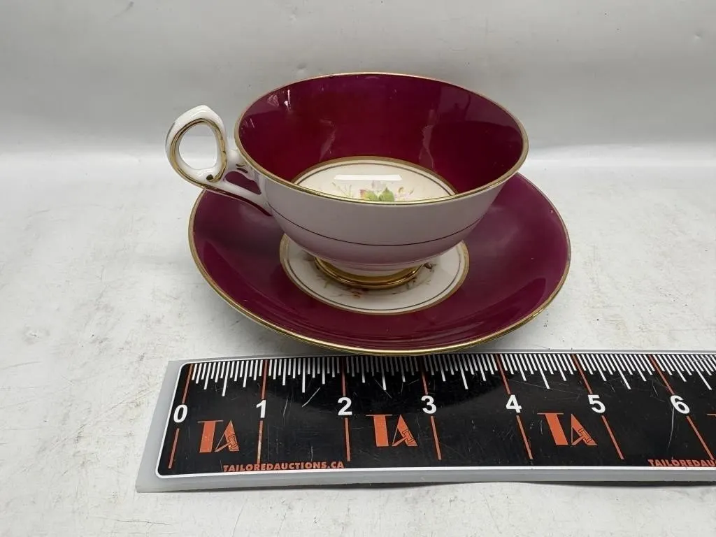 Old Royal Bone China 'Wetley Rose' Teacup & Saucer