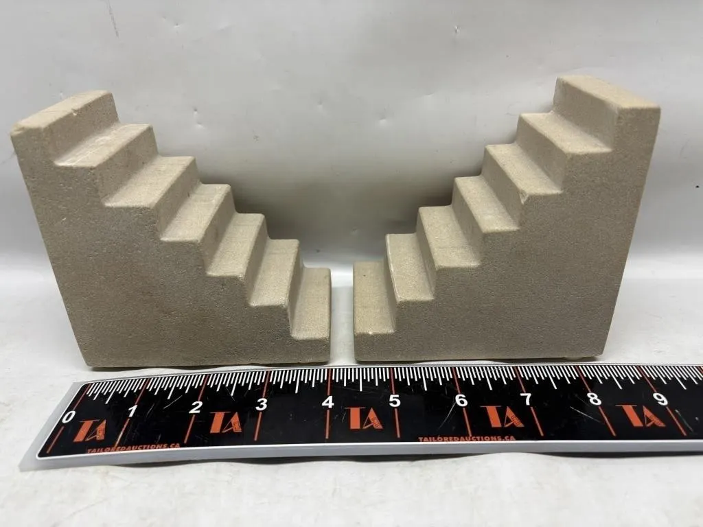 Sandstone Stairs Bookends, Set of 2