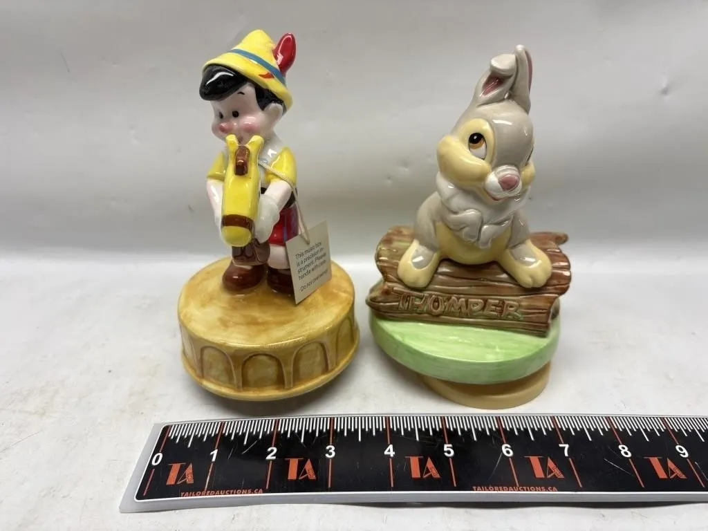Schmid Disney Pinocchio & Thumper Music Boxes