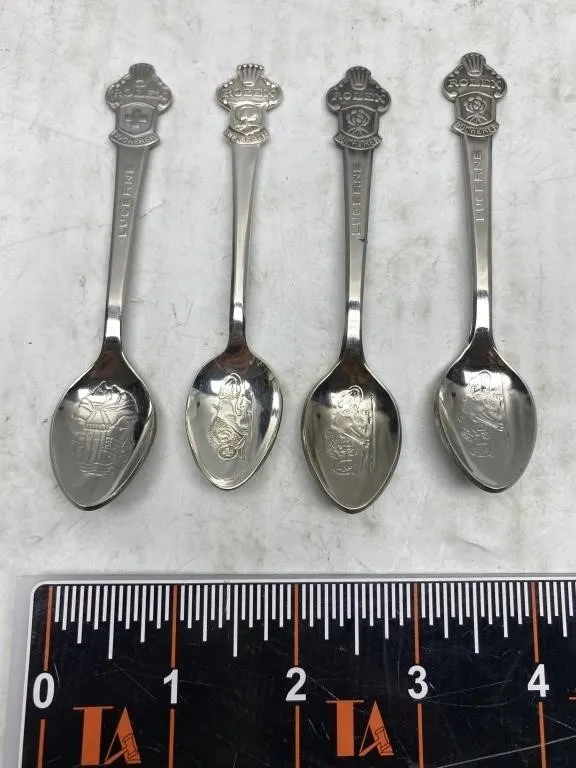 Rolex Bucherer Lucerne Souvenir Spoons, Set of 4
