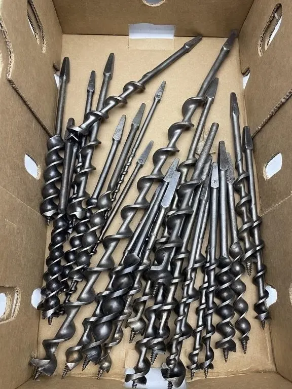 Vintage Auger Drill Bits, Lot of Assorted Sizes