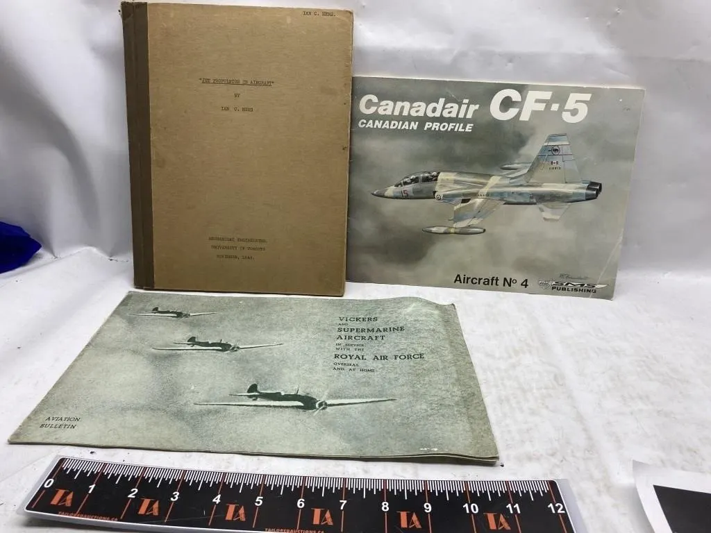 Vintage Aircraft Books & Aviation Bulletins Lot