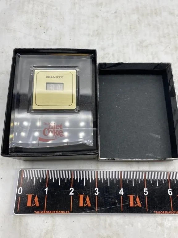 Quartz Desk Clock in Display Case