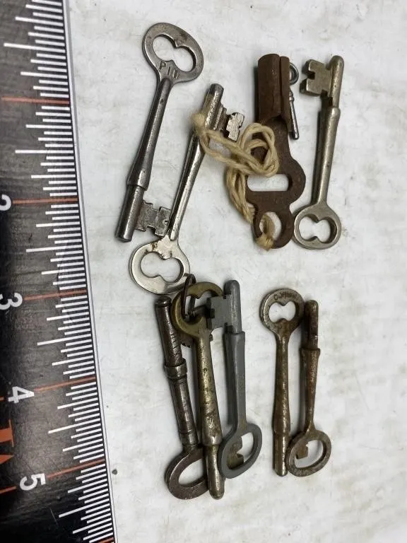 Assorted Vintage Skeleton & Barrel Keys