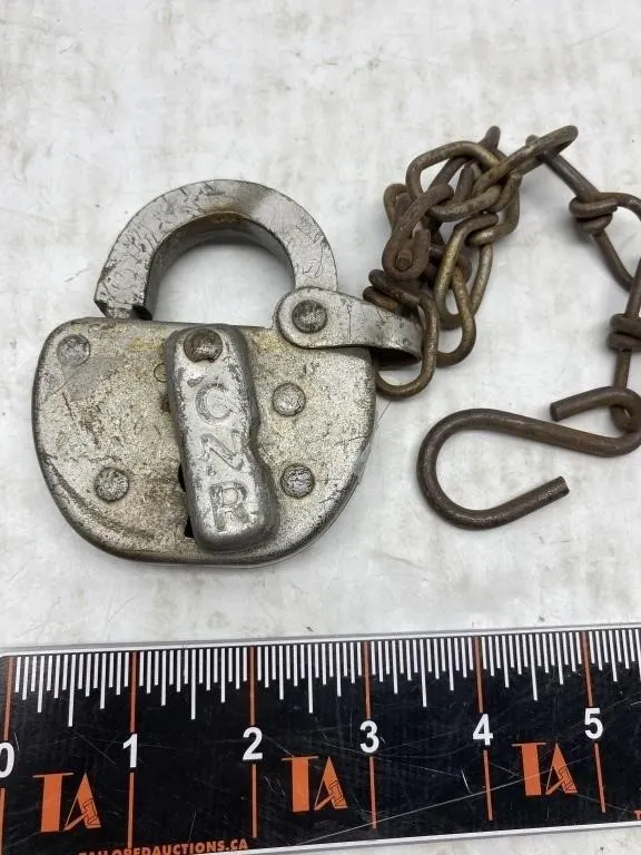 CNR Railway Padlock with Chain and Hook
