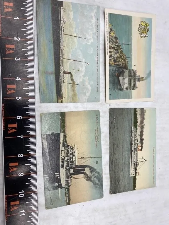 1914-1930s Steamship Postcards, CPR & Grand Trunk