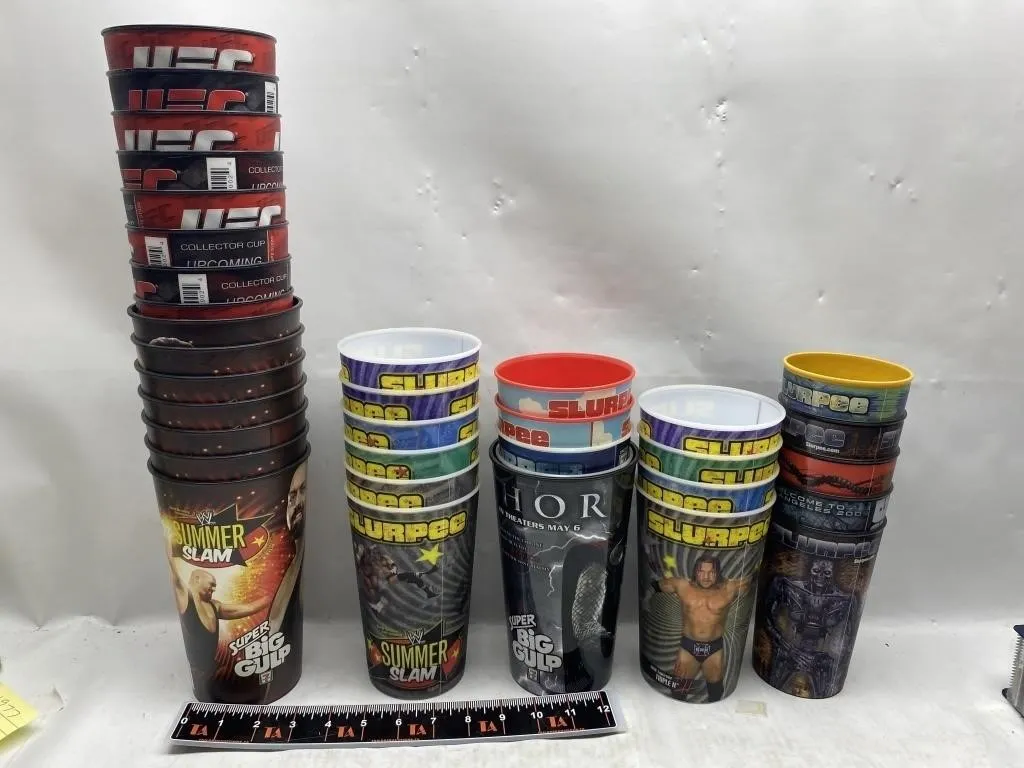 Collector Cups: UFC, WWE, Slurpee, Thor,