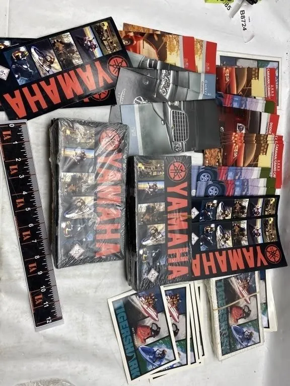 Yamaha & Chrysler Brochures, TigerShark Decals Lot