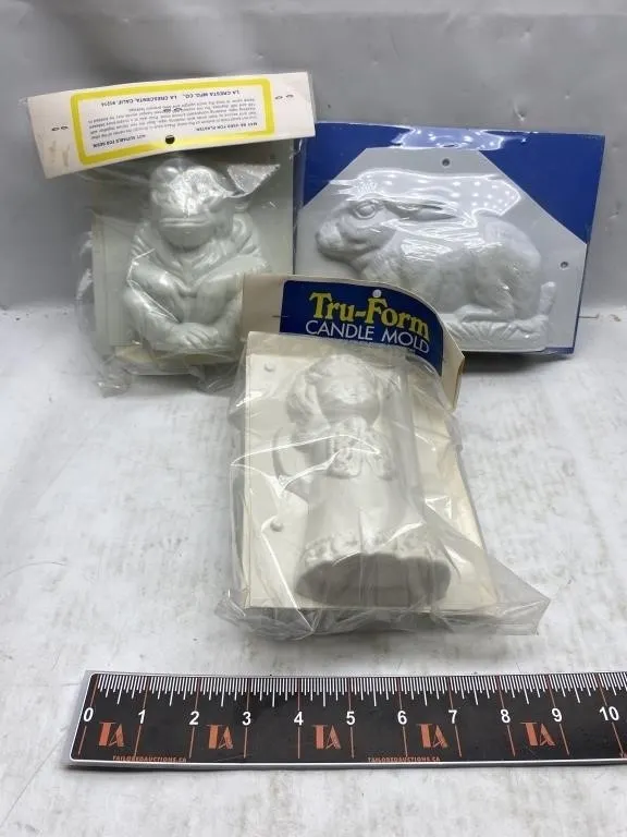 Lot of Tru-Form Candle Molds - Monkey, Rabbit,