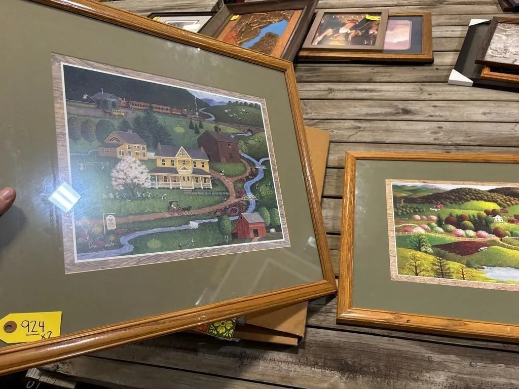(2) Farm Scene Pictures
