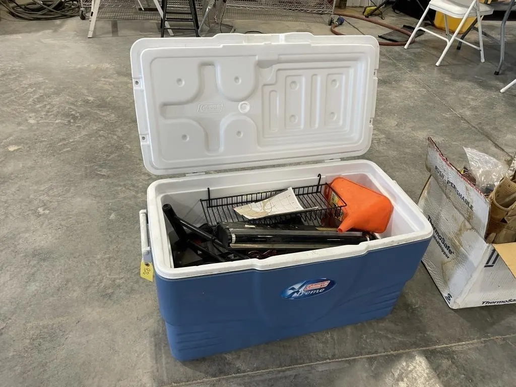 Coleman Cooler w/misc Contents