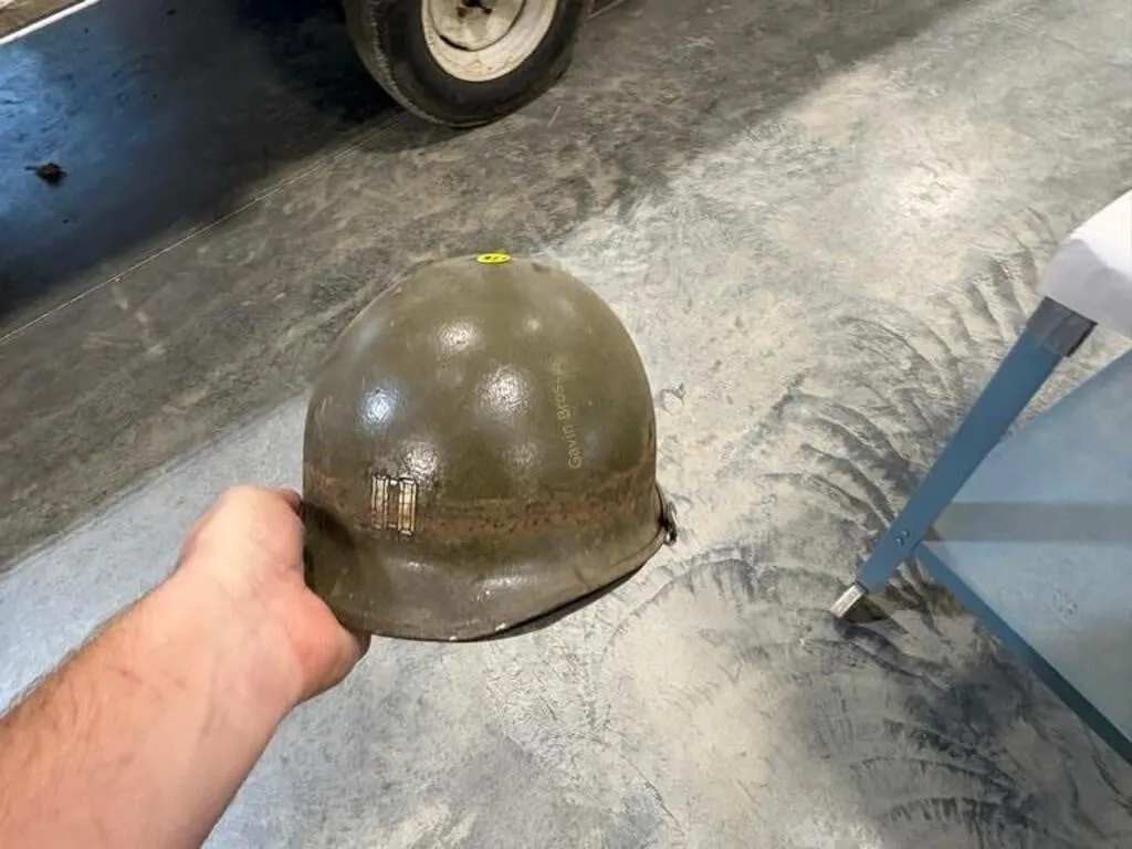 (2) Military Helmets