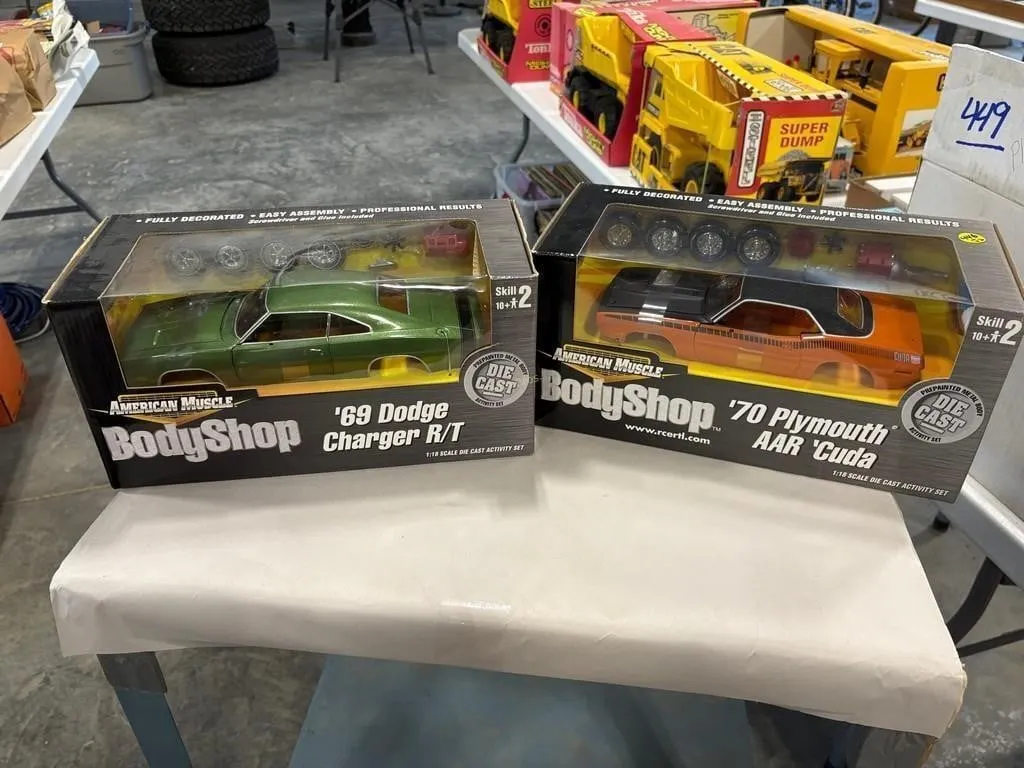 (2) American Muscle Body Shop Die-Cast Cars