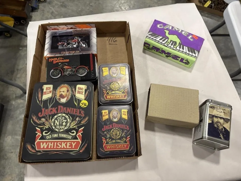 Camel Matchbooks, Jack Daniels Tins & other