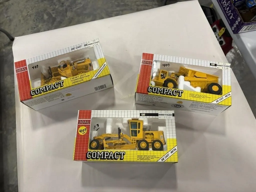 (3) Joal CAT Die Cast Construction 1:50 Scale