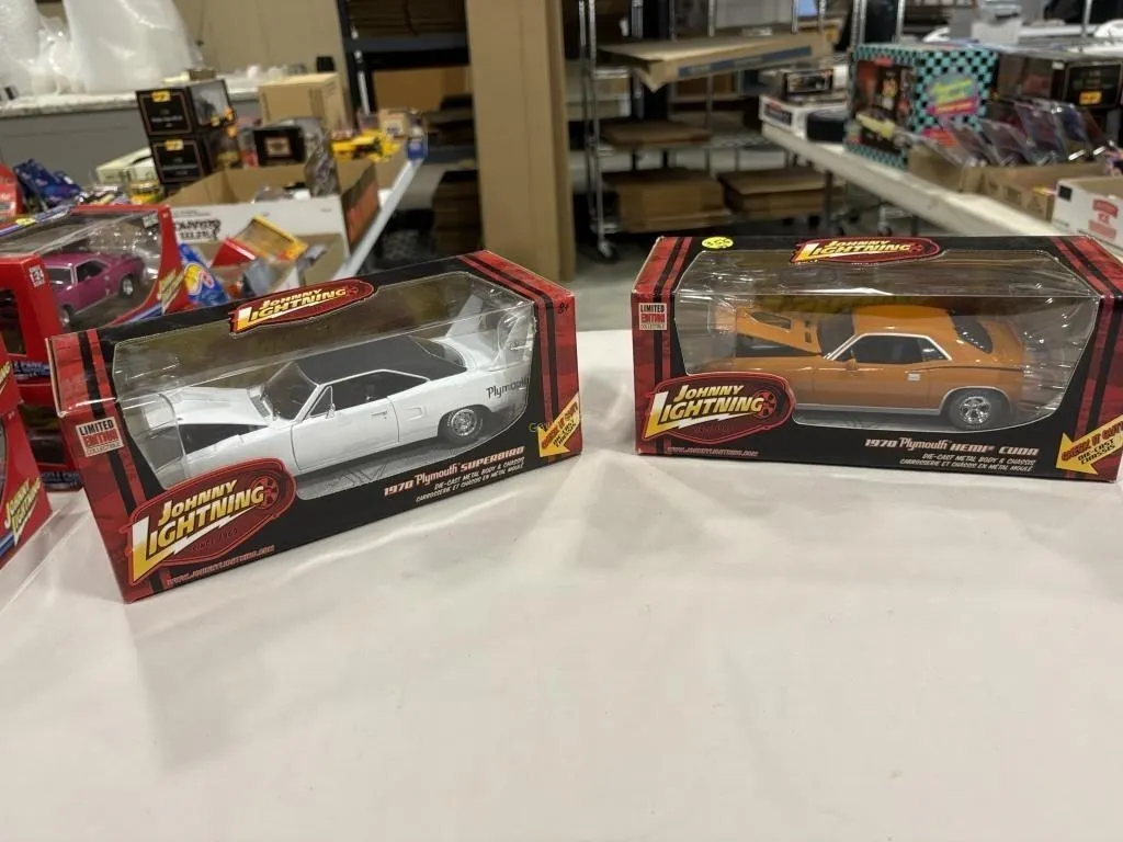 (2) Johnny Lightning Plymouth Die-Cast Cars
