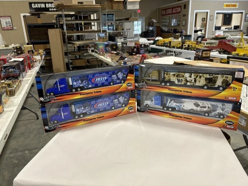 (4) Hot Wheels Nascar Semi Die-Cast