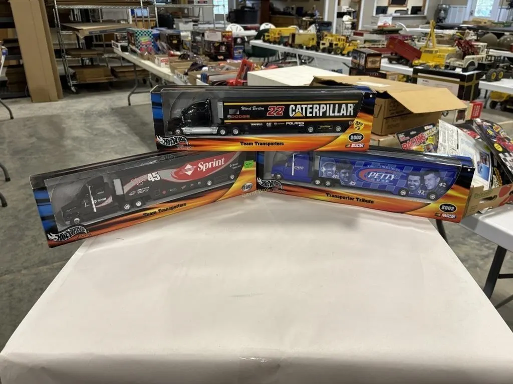 (3) Hot Wheels Nascar Semi Die-Cast