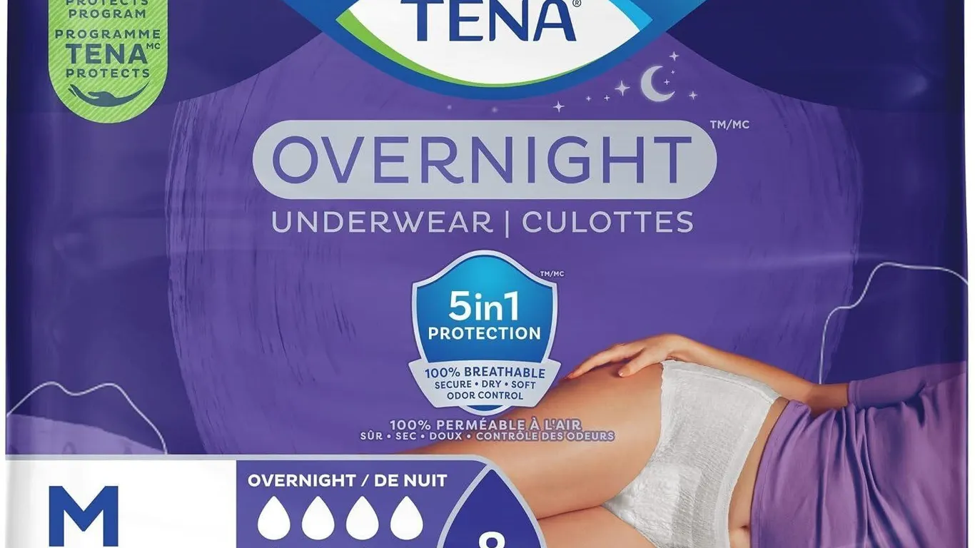 New TENA Overnight Incontinence Underwear Women M