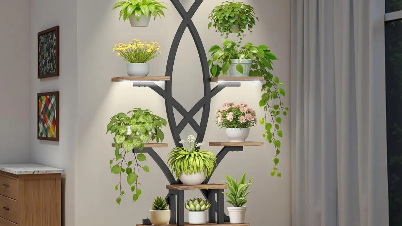 New $100 Plant Stand with Grow Lights, 8-Tier...