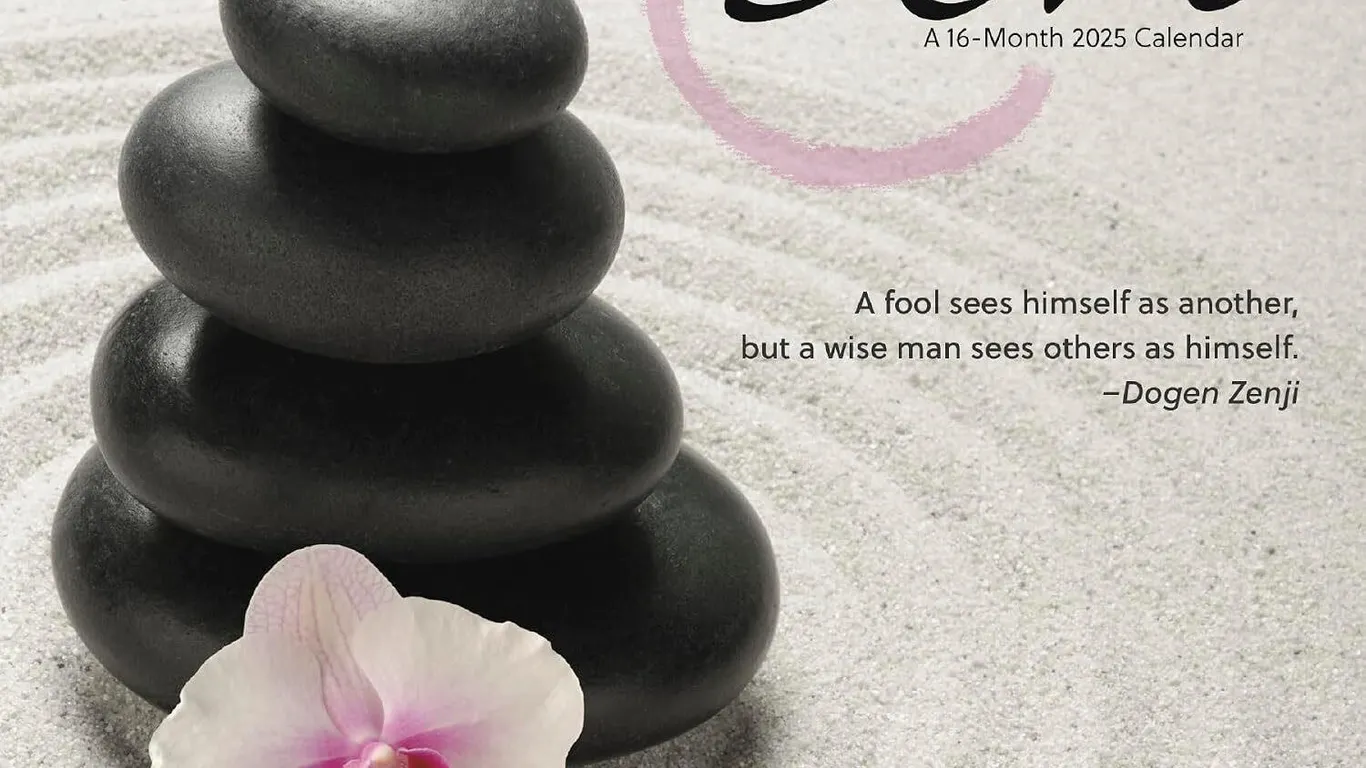 New 2025 Zen Mini Wall Calendar