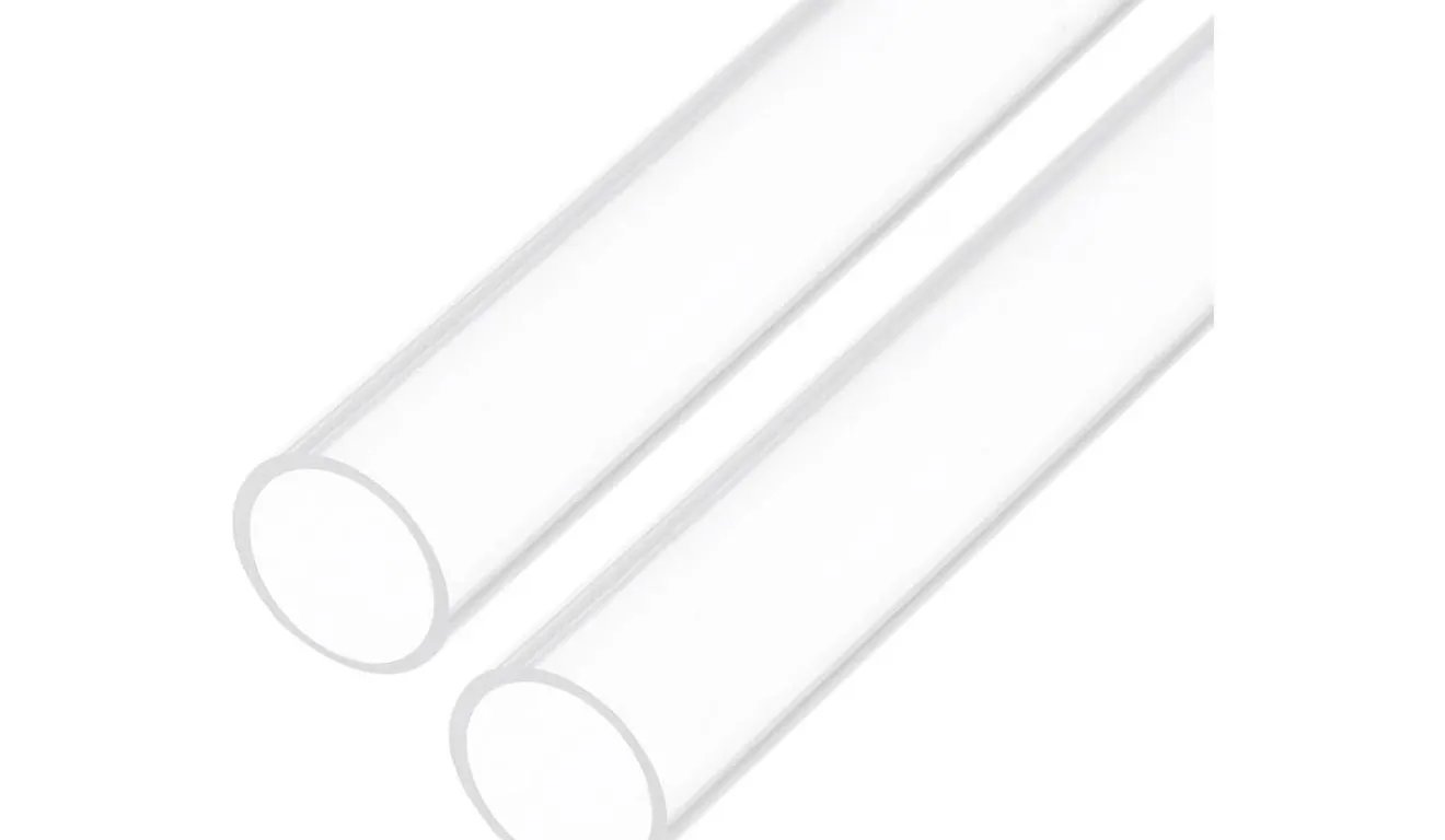 DAMAGED $41 20" Clear Plastic Rigid Pipe 10mm