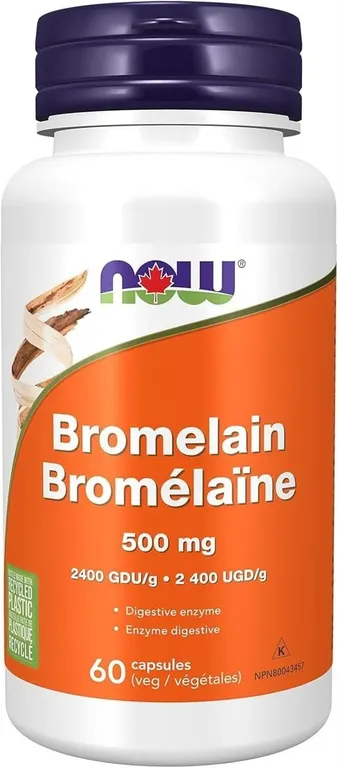 SEALED (60ct) NOW Bromelain Veg Capsules