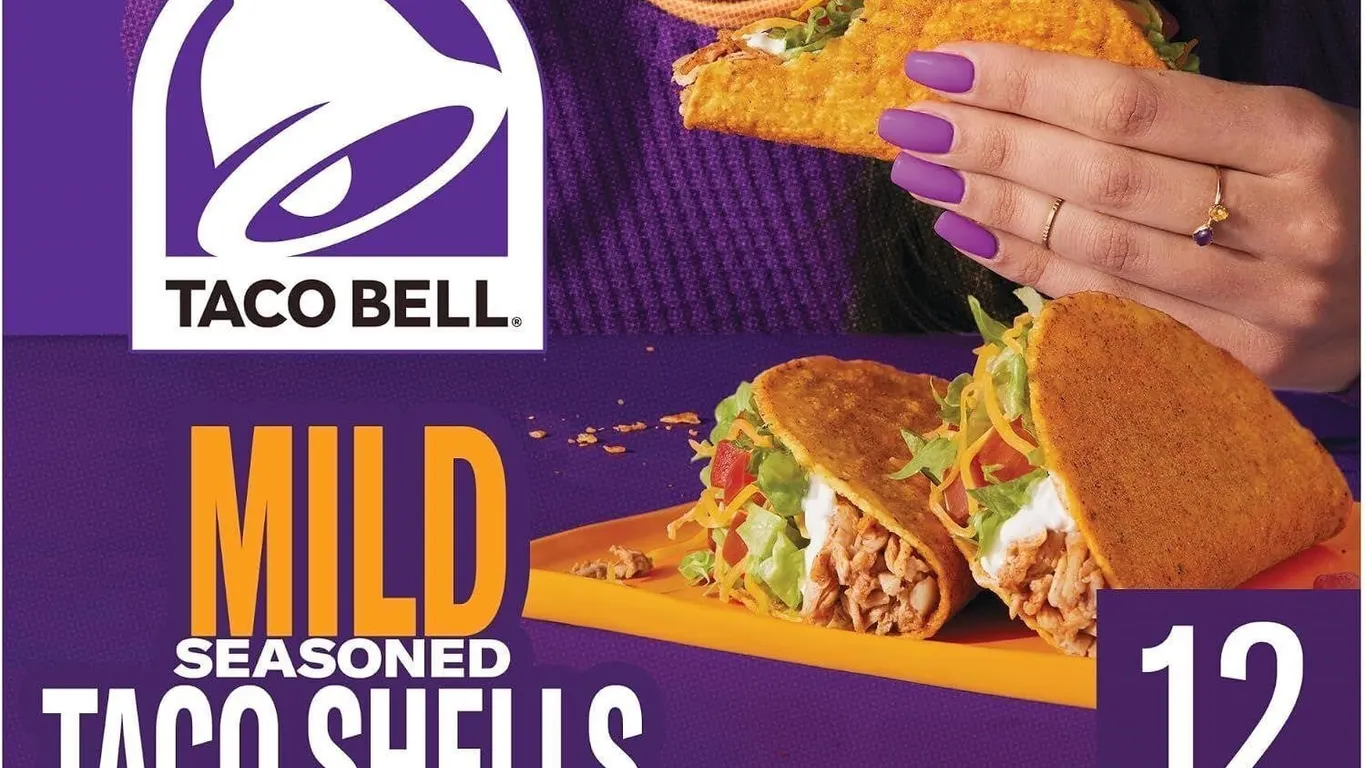 NEW (137g x2) 2pk Taco Bell Mild Taco Shells