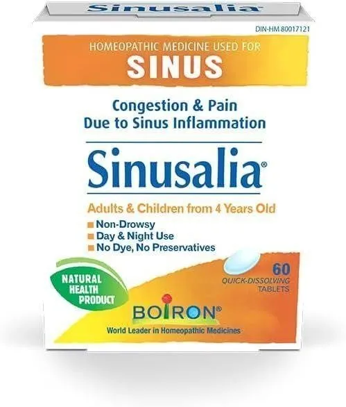 NEW (60ct) Boiron Sinusalia Homeopathic Medicine