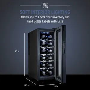 New $268 Ivation 12-Bottle Thermoelectric Wine...