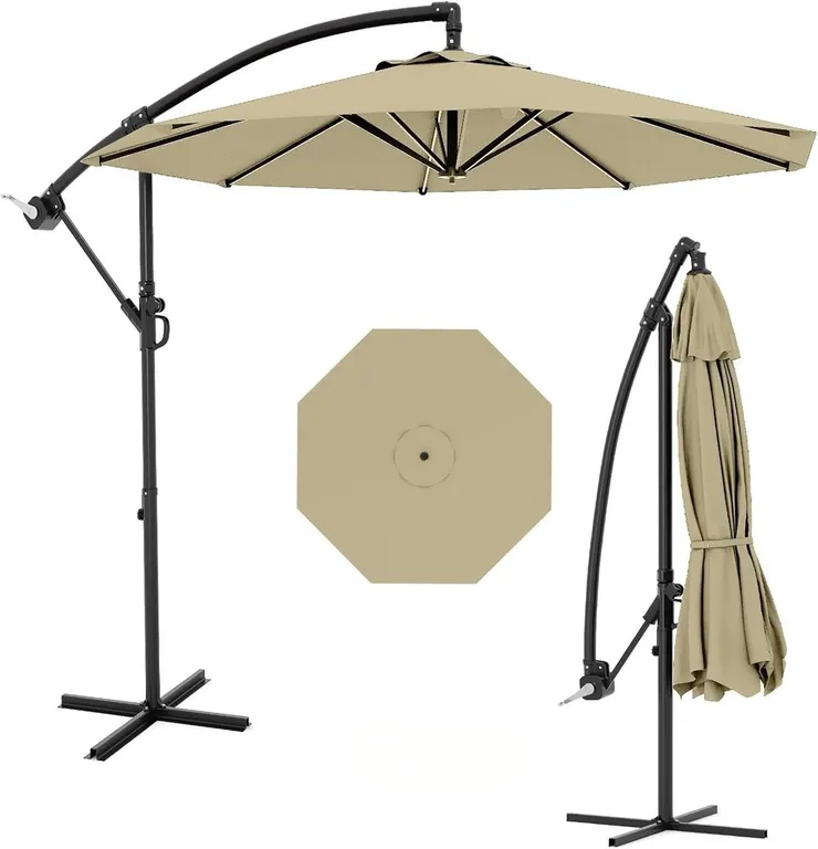 New $95 10FT Patio Umbrella, Waterproof 8-Rib...