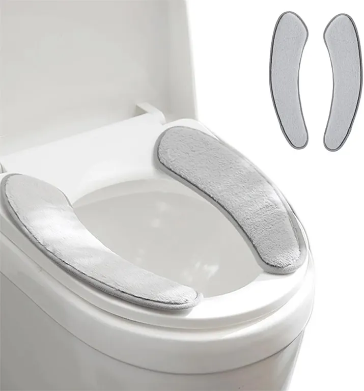 New Thick Warm Toilet Seat Cushion Cover, Grey