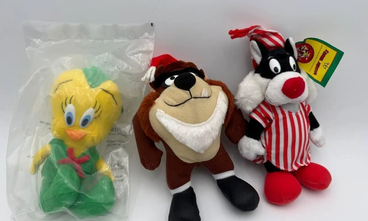Looney Tunes Plush Lot Tweety Taz Sylvester